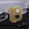 Goldene Dekozahl 18 - zum Geburtstag