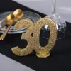 Goldene Dekozahl 30 - zum Geburtstag