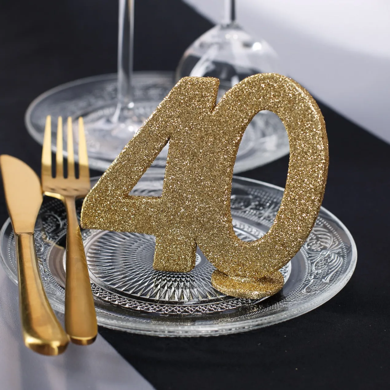 Goldene Dekozahl 40 - zum Geburtstag