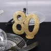Goldene Dekozahl 80 - zum Geburtstag