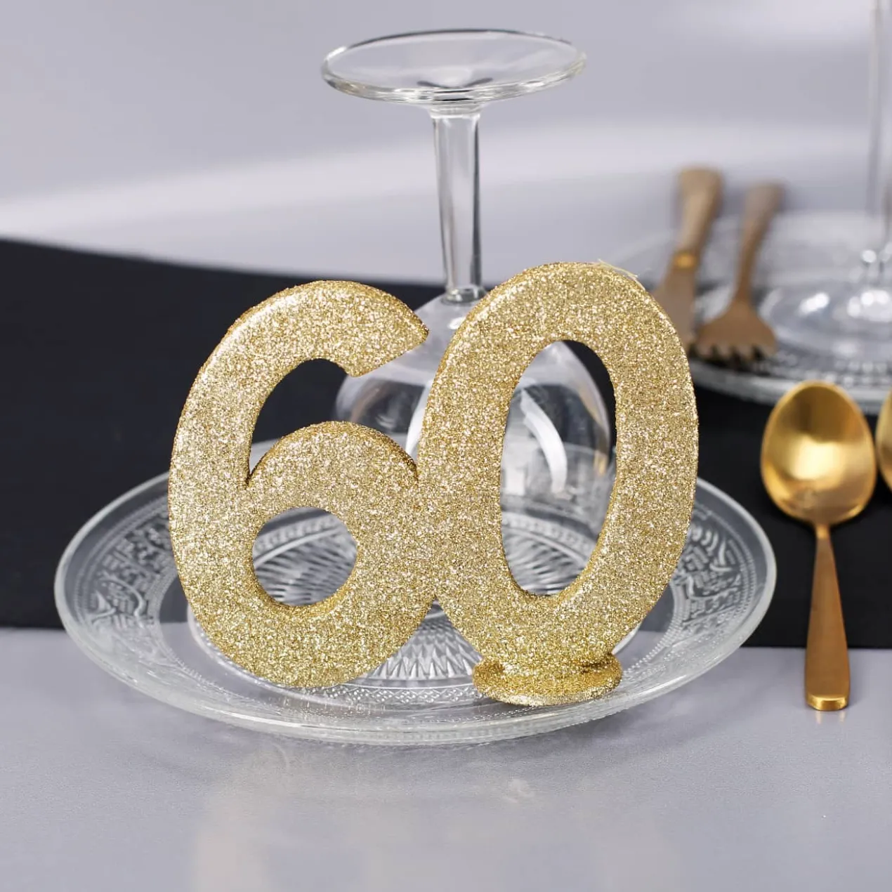 Goldene Dekozahl 60 - zum Geburtstag