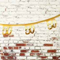 Goldene Girlande zum 50. Geburtstag