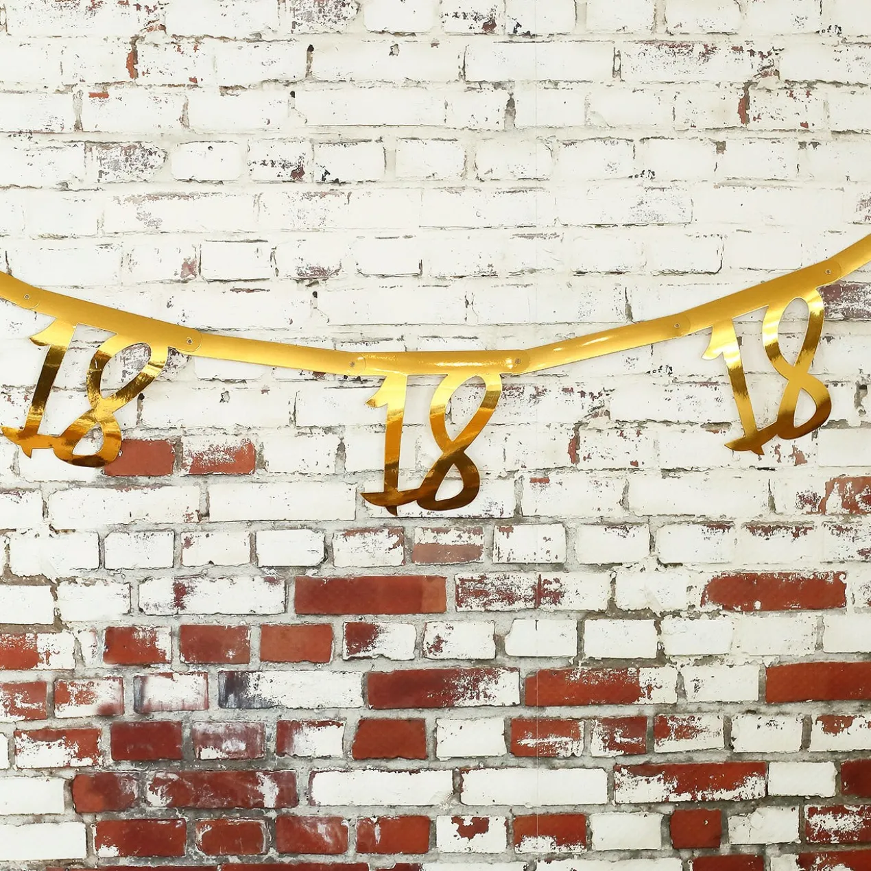 Goldene Girlande zum 18. Geburtstag