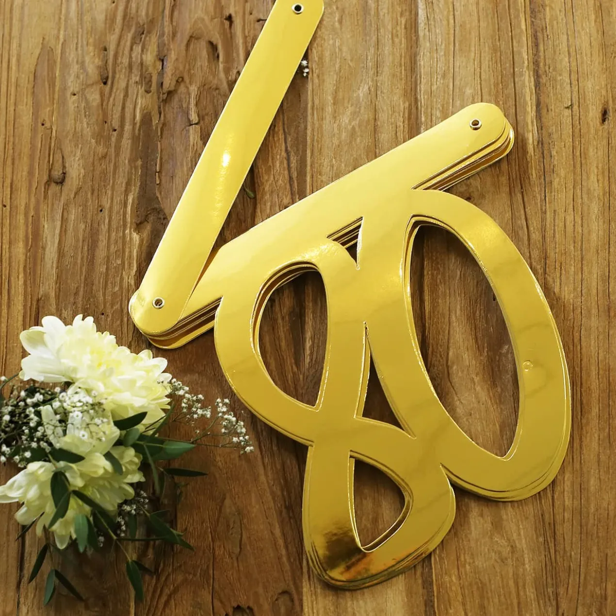 Goldene Girlande zum 80. Geburtstag