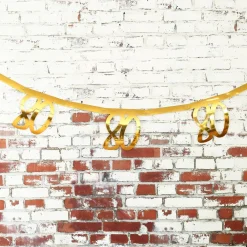Goldene Girlande zum 80. Geburtstag