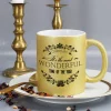 Goldene Glitzertasse - most wonderful time of the year - Weihnachtstasse mit Name