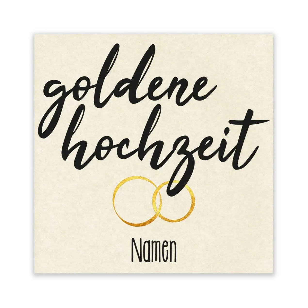 Goldene Hochzeit - Flaschenetikett mit Namensaufdruck