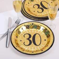 10 Goldene Pappteller zum 30. Geburtstag