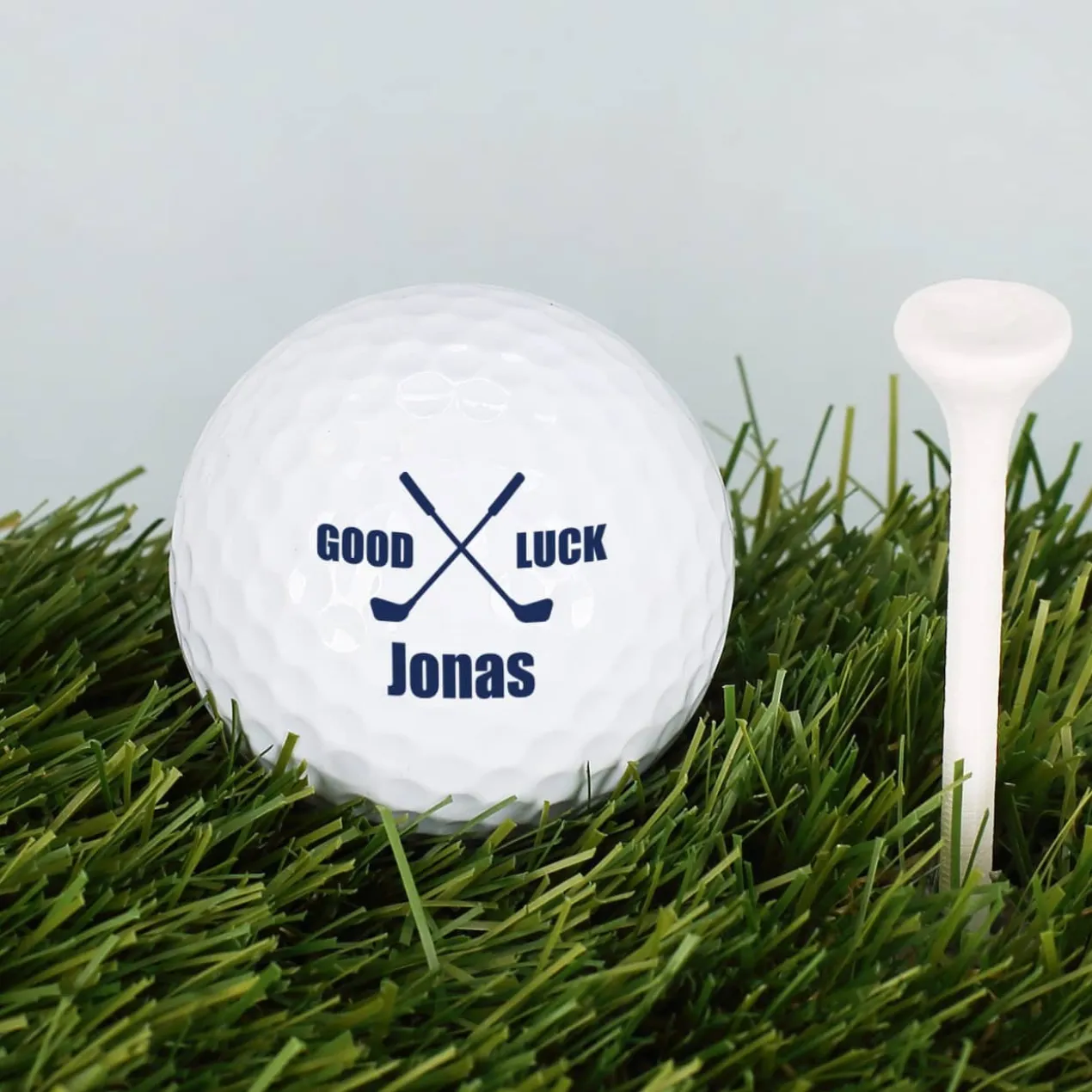 Good Luck - 3 er Set Golfbälle mit Name