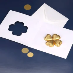 Gratulation, du hast es geschafft! - Glückwunschkarte mit Lindt Schokoladen-Kleeblatt