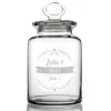Gravierte Glasdose mit 3 Zeilen Wunschtext