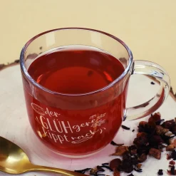 Gravierte Glühweintasse aus Glas mit lustigem Spruch | 280 ml | Varianten für Männer & Frauen