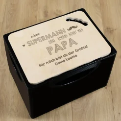 gravierter Bierkastendeckel aus Holz für Ihren Papa zum Vatertag