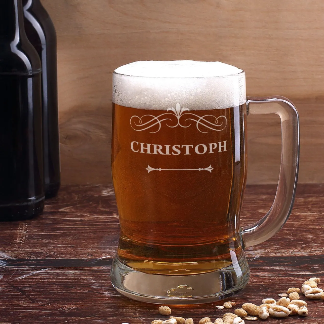 Gravierter Bierkrug von Leonardo mit Motiv und Wunschnamen