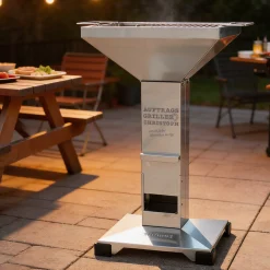 Gravierter Thüros Edelstahl Kaminzuggrill für Auftragsgriller