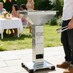 Gravierter Thüros Edelstahl Kaminzuggrill für Auftragsgriller