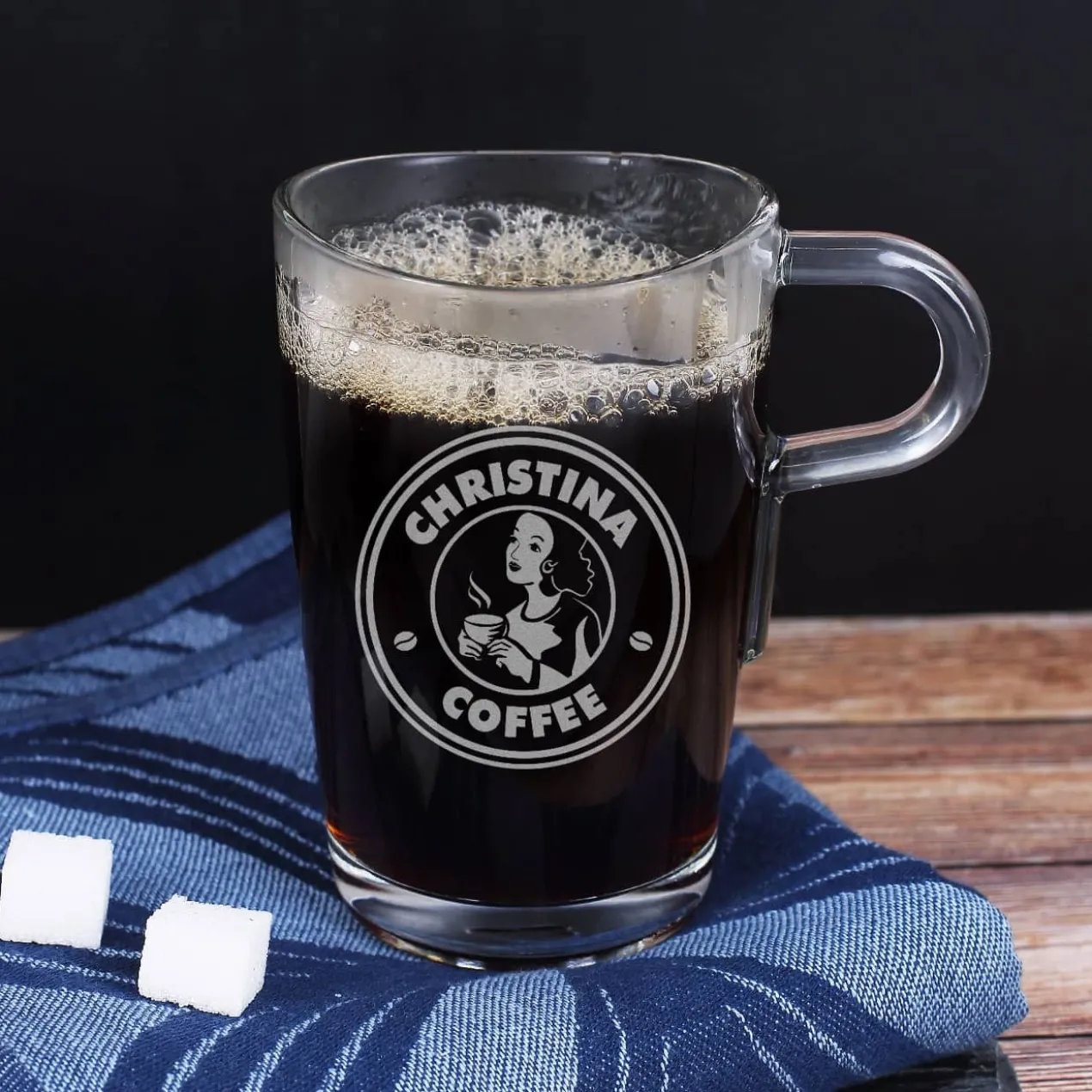 Graviertes Glas - Coffee