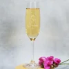 graviertes Sektglas Flower Edition mit Wunschnamen