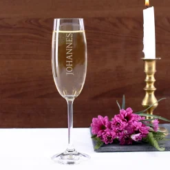 graviertes Sektglas mit Namen
