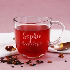 Graviertes Teeglas von Leonardo mit Namensgravur und Ornament-Motiv