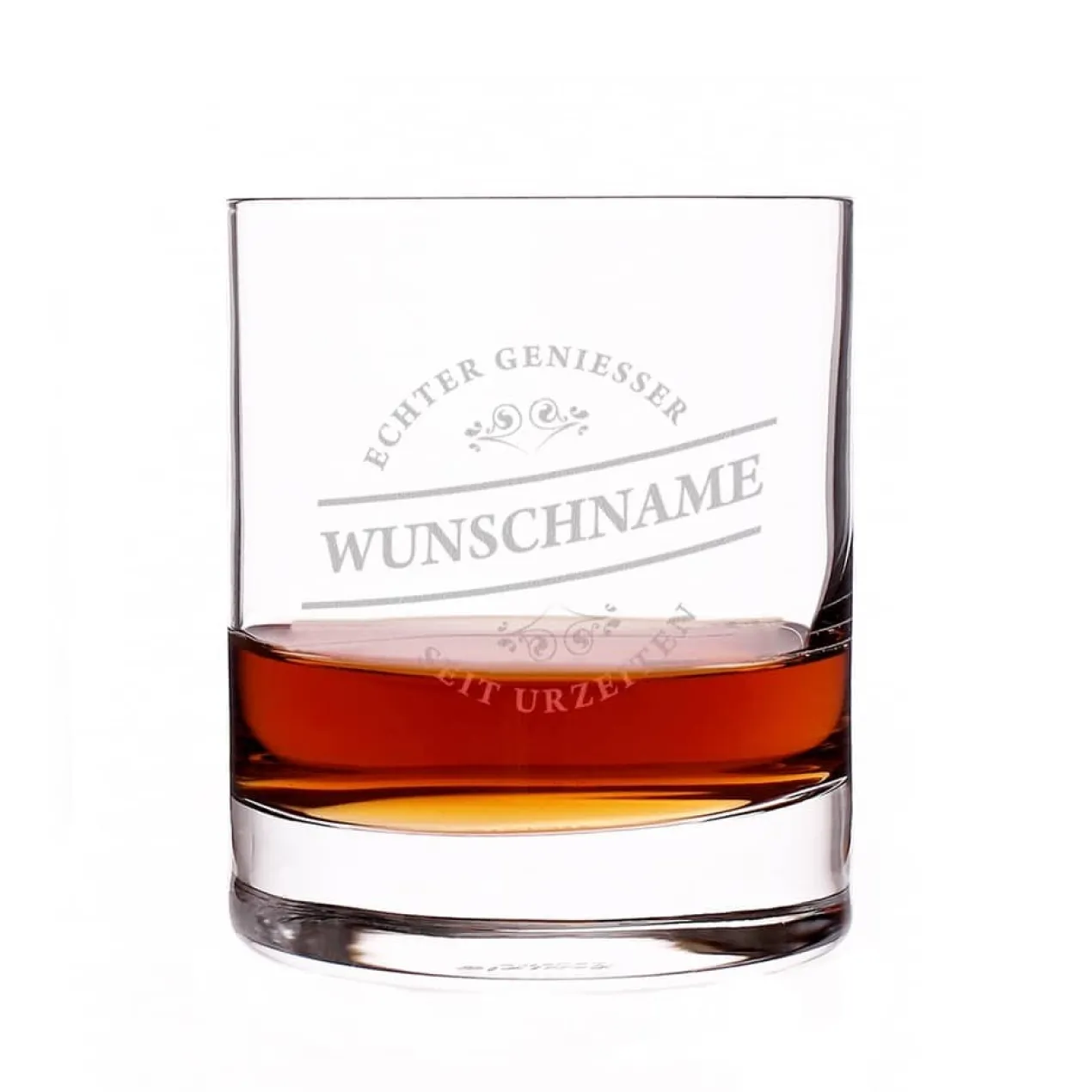 Graviertes Whiskyglas Echter Geniesser mit Wunschnamen