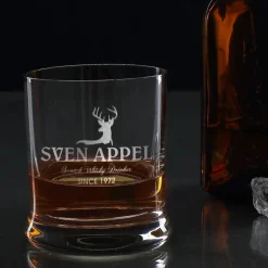 graviertes Whiskyglas Scotch Whiskey Drinker mit Wunschname und Geburtsjahr
