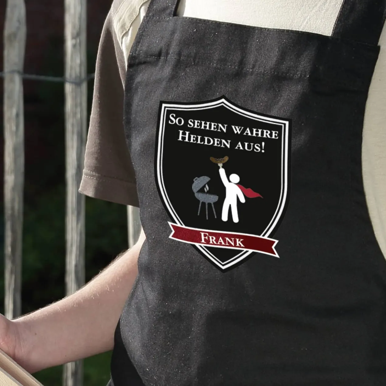 Grillschürze mit Wunschname - Für den Meistergriller