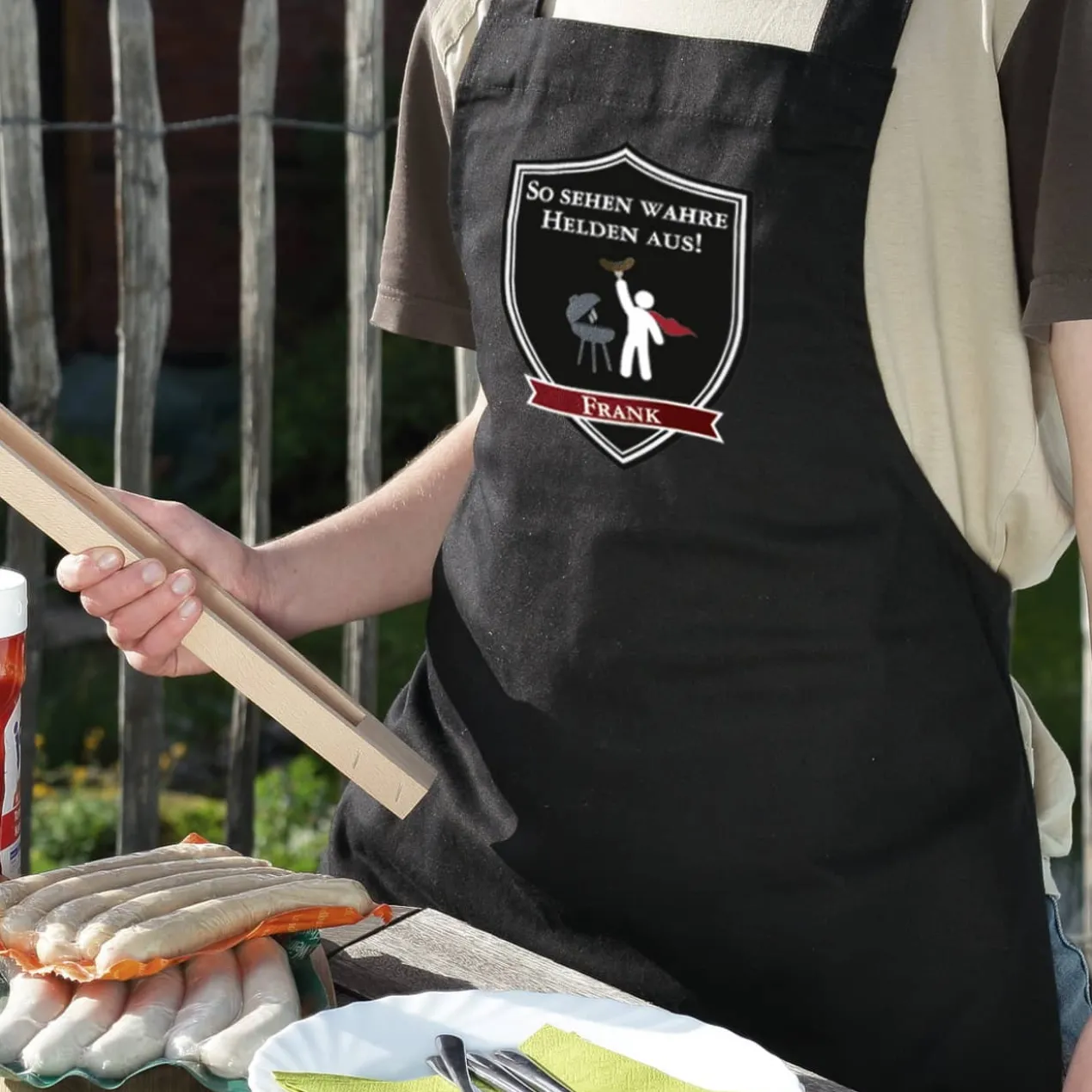Grillschürze mit Wunschname - Für den Meistergriller