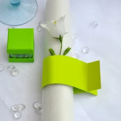 6 grüne Serviettenringe zur Hochzeit