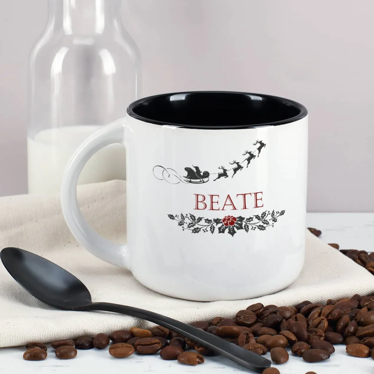 Große Christmas Tasse - It's the most wonderful time of the year - mit Name
