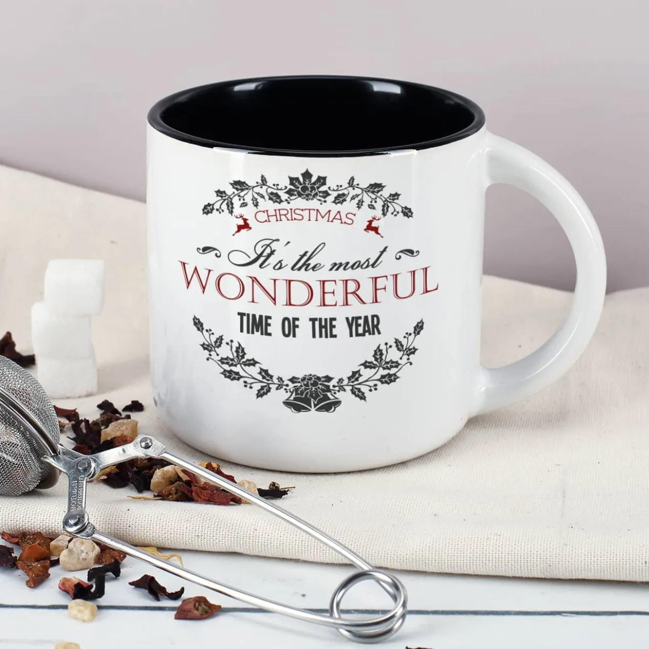 Große Christmas Tasse - It's the most wonderful time of the year - mit Name