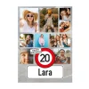 Große Klappkarte zum Geburtstag mit Fotos, Name und Alter