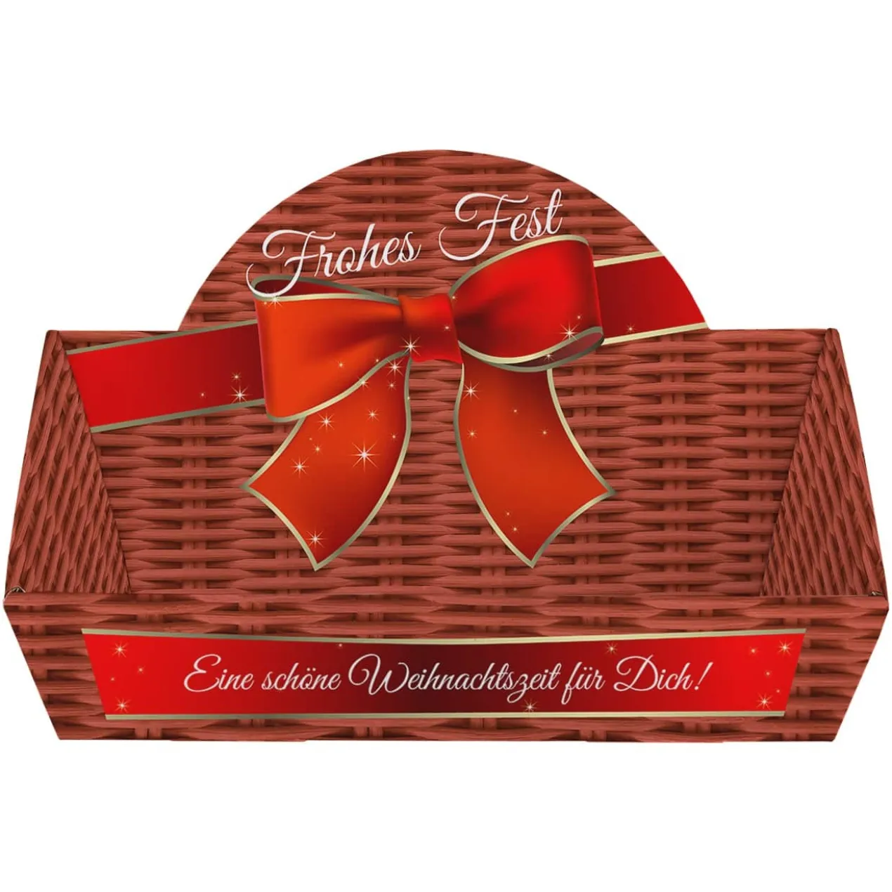 Großer Geschenkkorb zu Weihnachten mit Ihrem Wunschtext