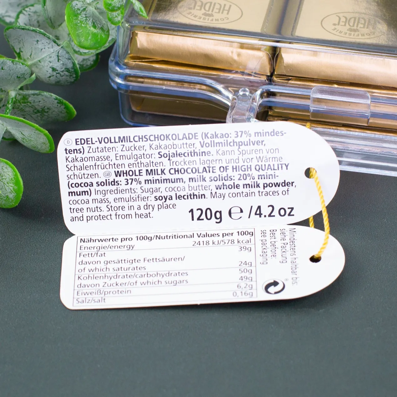 Großer Gold Koffer mit Schokolade | Geldgeschenk