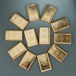 Großer Gold Koffer mit Schokolade | Geldgeschenk