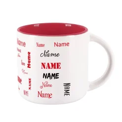 Großer Kaffeepott mit Ihrem Namen in verschiedenen Schriftarten