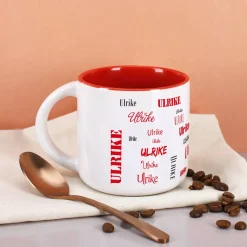 Großer Kaffeepott mit Ihrem Namen in verschiedenen Schriftarten
