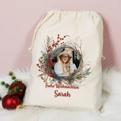 Großer Nikolaussack mit Foto, Wunschtext & Name, 40x50 cm
