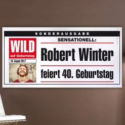 Großes Banner - Geburtstagszeitung - mit Foto