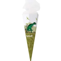 Große Schultüte für Jungen mit Dinosaurier und Name