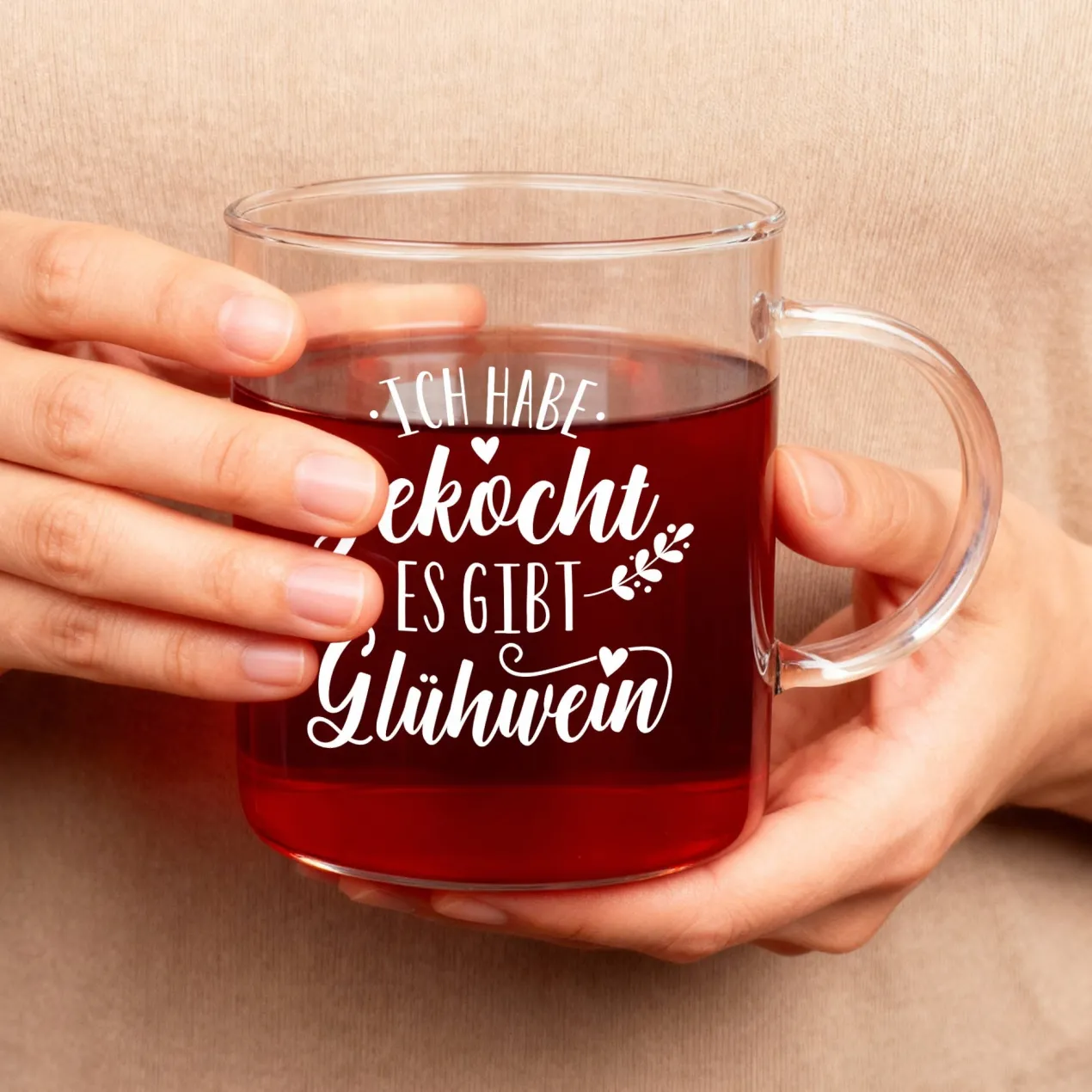 Großes Glühweinglas von Leonardo mit lustigem Spruch 'Ich habe gekocht' | Wichtelgeschenk