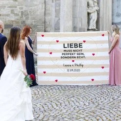 Großes Herzbanner zum Ausschneiden - Liebe muss echt sein