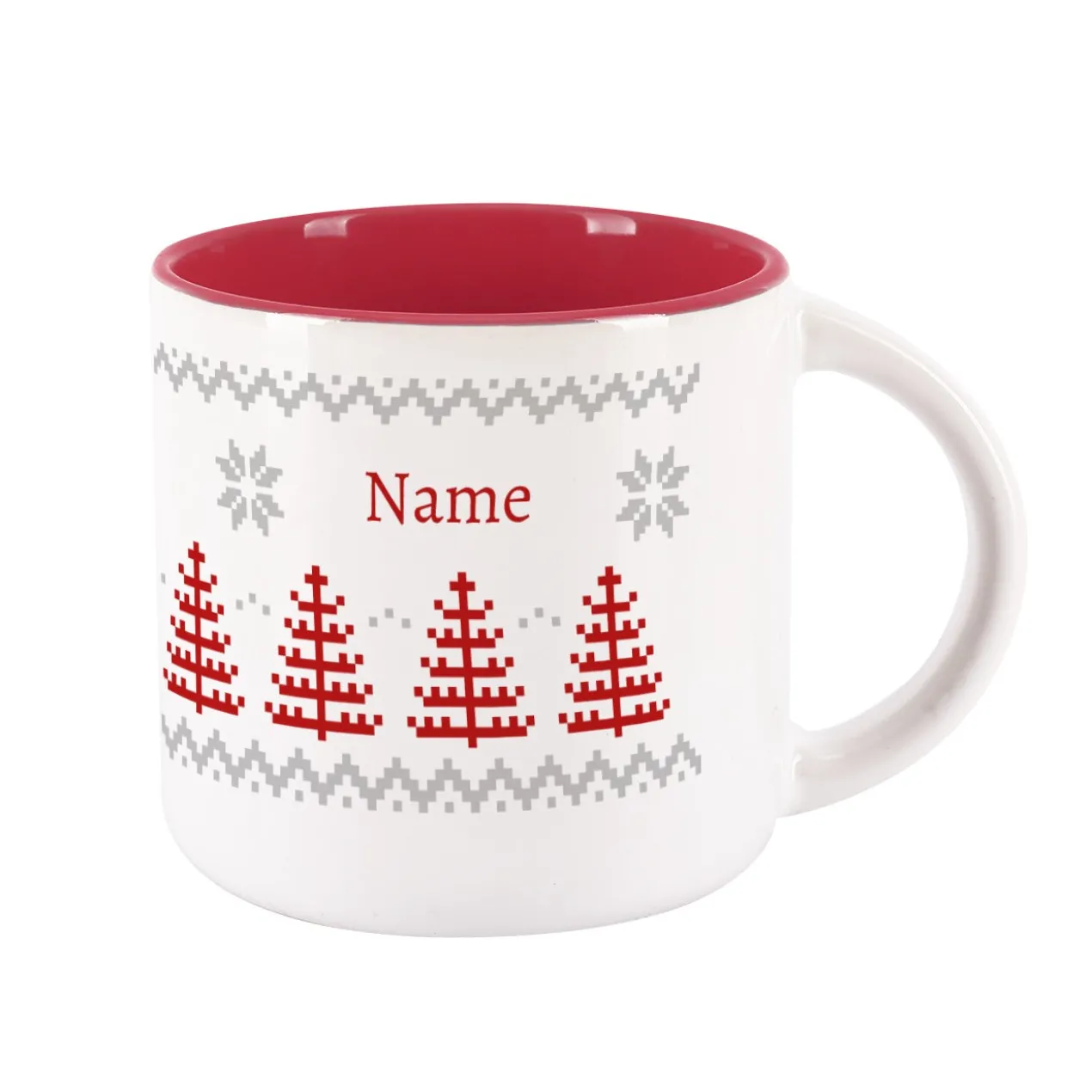 Große Tasse mit nordischem Motiv und Name
