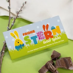 100g Schokolade Frohe Ostern mit Wunschname