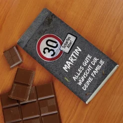 100g Schokolade zum Geburtstag -Achtung Alter!-