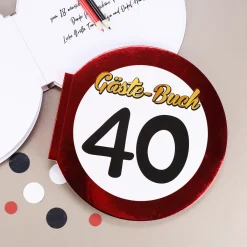 Gäste-Buch Verkehrsschild 40