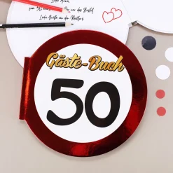 Gäste-Buch Verkehrsschild 50