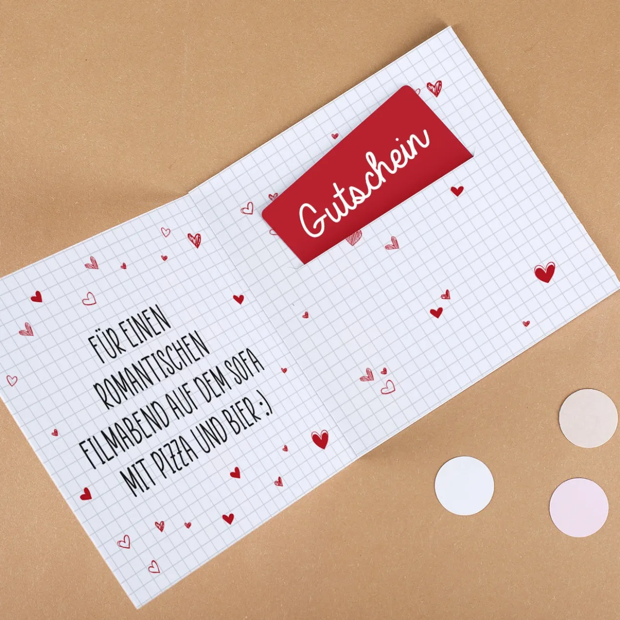 Gutscheinkarte - Scheiß auf Valentinstag ich liebe dich jeden Tag - mit Wunschtext