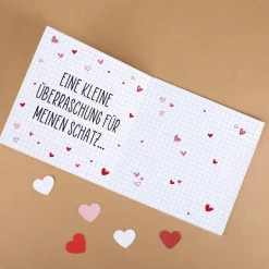 Gutscheinkarte - Scheiß auf Valentinstag ich liebe dich jeden Tag - mit Wunschtext