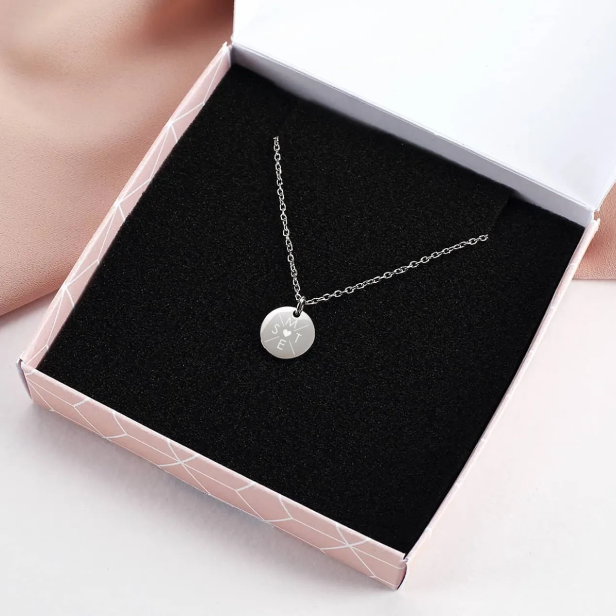 Halskette mit Initialen & Herz - Familienkette - wahlweise in Gold & Silber